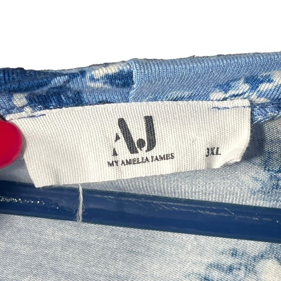 AJ My Amelia James Blue Flower Top, Size 3XL - Picture 11 of 11